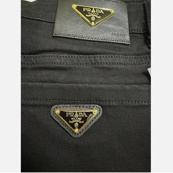 Black Men's Stretch Jeans Size: 38 - Picture 3 of 4